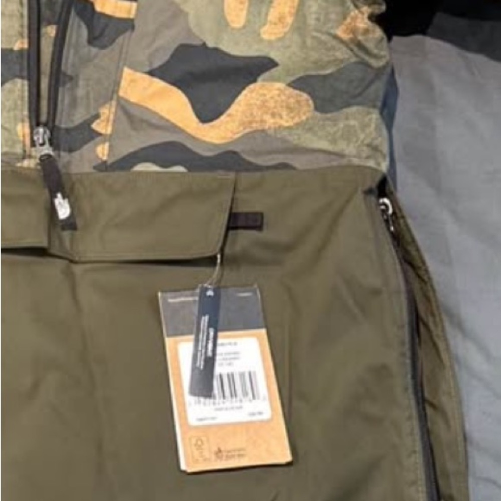 The North Face Green and Brown Camouflage Jacket $80